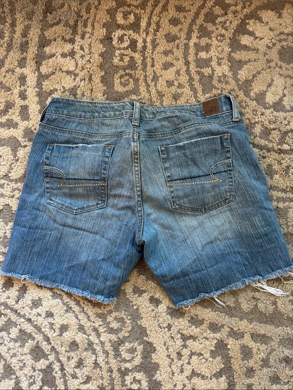 American Eagle Outfitters Blue Distressed Cutoff Denim Shorts